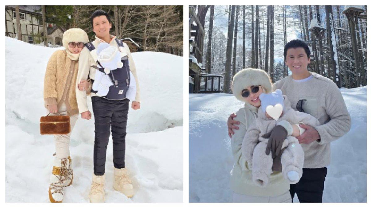 HARGA BAJU BABY R - Syahrini siapkan set perlengkapan baju Baby R untuk bermain salju. Berasal dari merek Hermes dengan harga yang fantastis per itemnya.
