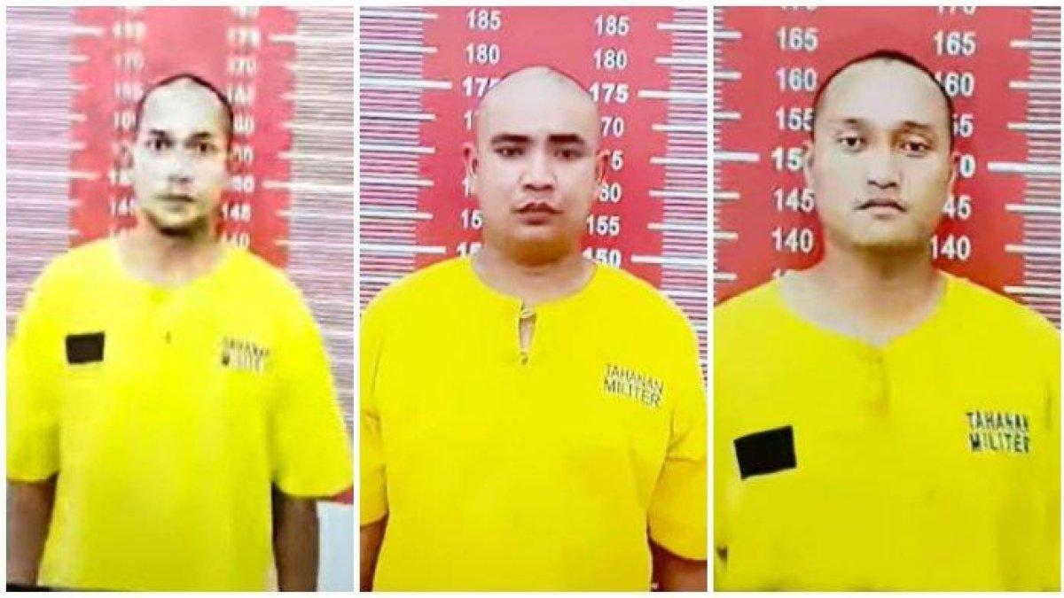 Tampang 3 tersangka yang Aniaya Imam Masykur ada 1 oknum Paspampres dan 2 lainnya Prajurit TNI AD