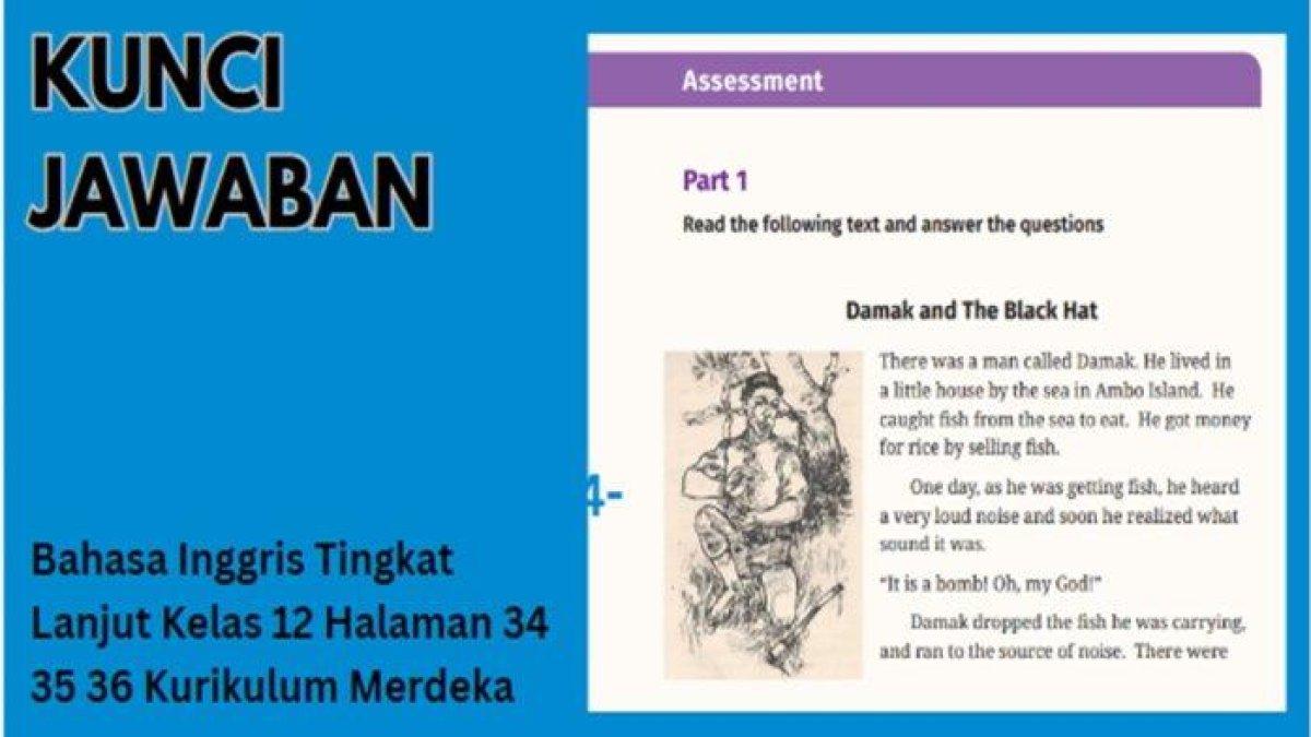 Simak kunci jawaban Bahasa Inggris kelas 12 SMA halaman 34,35,36, teks damak.