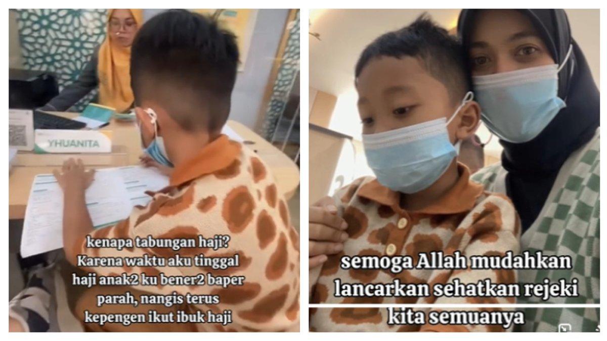 Ibu ini mengarahkan anak-anaknya untuk menabung hasil THR untuk pergi haji.