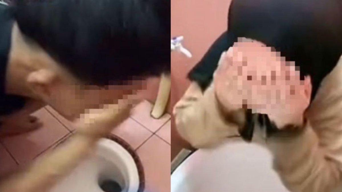 TikToker ini melakukan aksi menjijikan dengan sengaja mencuci mukanya menggunakan air di dalam kloset WC