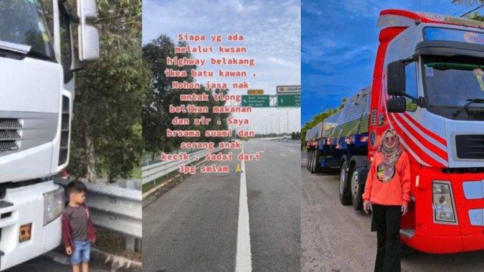 Truk Mogok di Pinggir Jalan Pukul 3 Pagi, Ibu & Anak Lapar, Cari