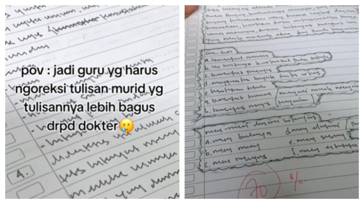 Tulisan murid yang hampir mirip dengan dokter