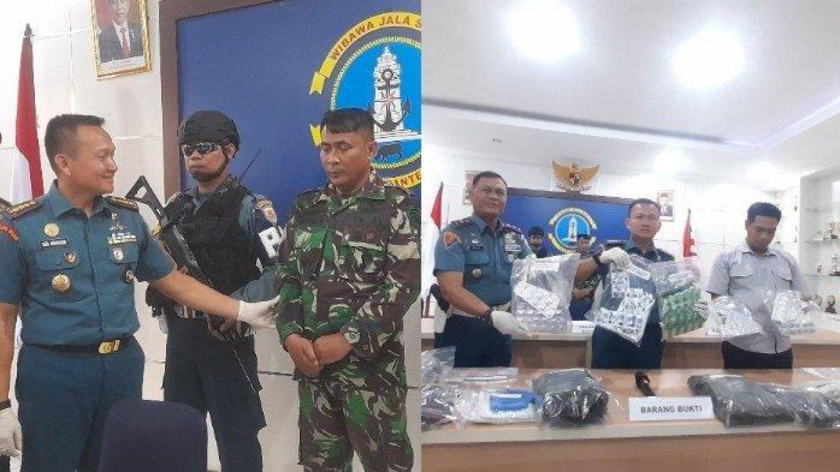 UH, pria asal Perumahan Pondok Indah State, Panancangan, Kecamatan Cipocok Jaya, Kota Serang ditangkap TNI AL Lanal Banten karena menjadi TNI gadungan.