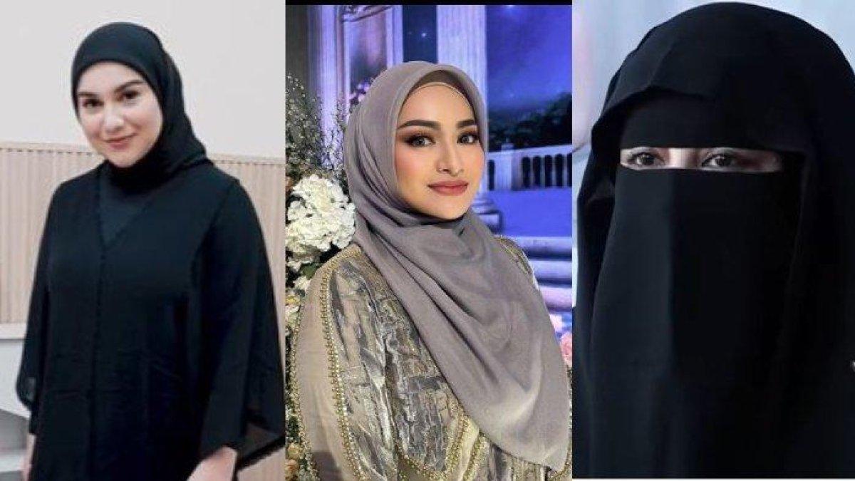 Umi Pipik (kanan) menangis dikuatkan Irish Bella (kiri) saat menyaksikan perubahan penampilan Nathalie Hoslcher (tengah)