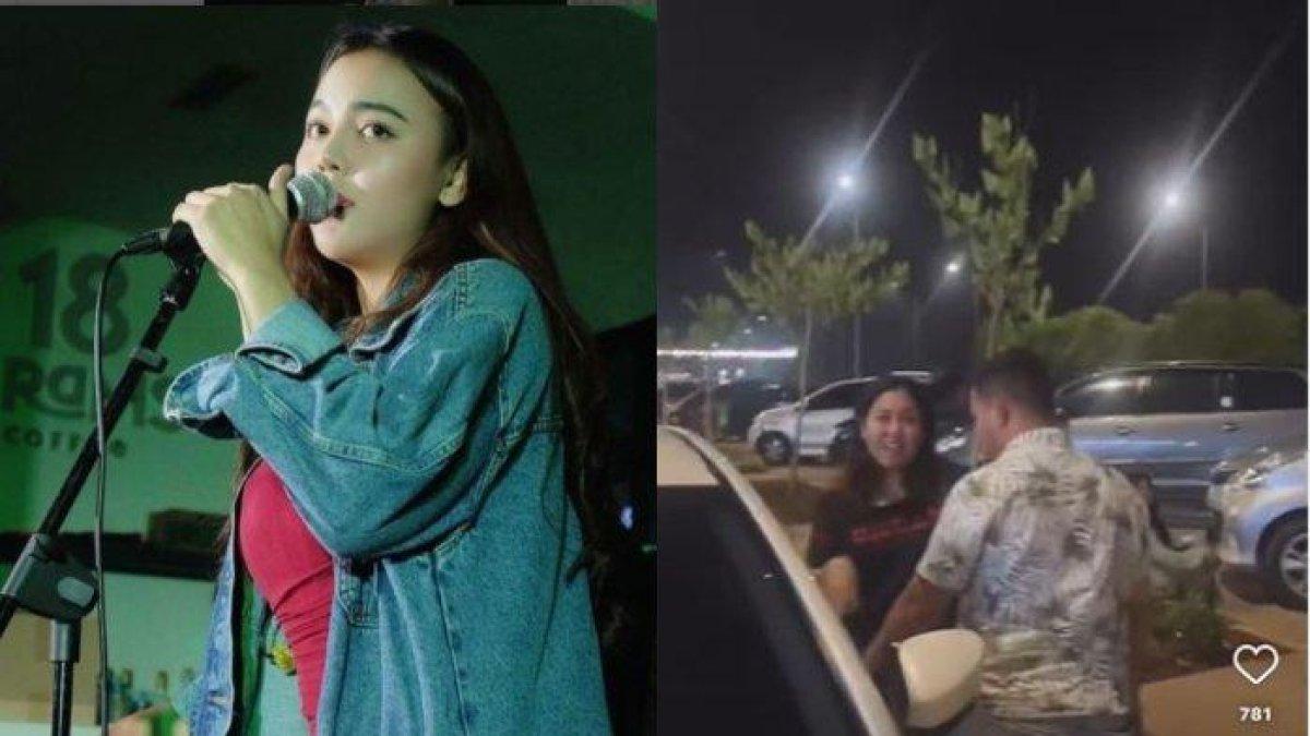 Unggahan Ratu Rizky Nabila saat terlibat cek-cok dengan seorang wanita di jalan.