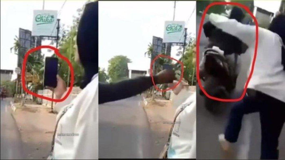 Video viral wanita jadi korban jambret saat rekam anaknya.