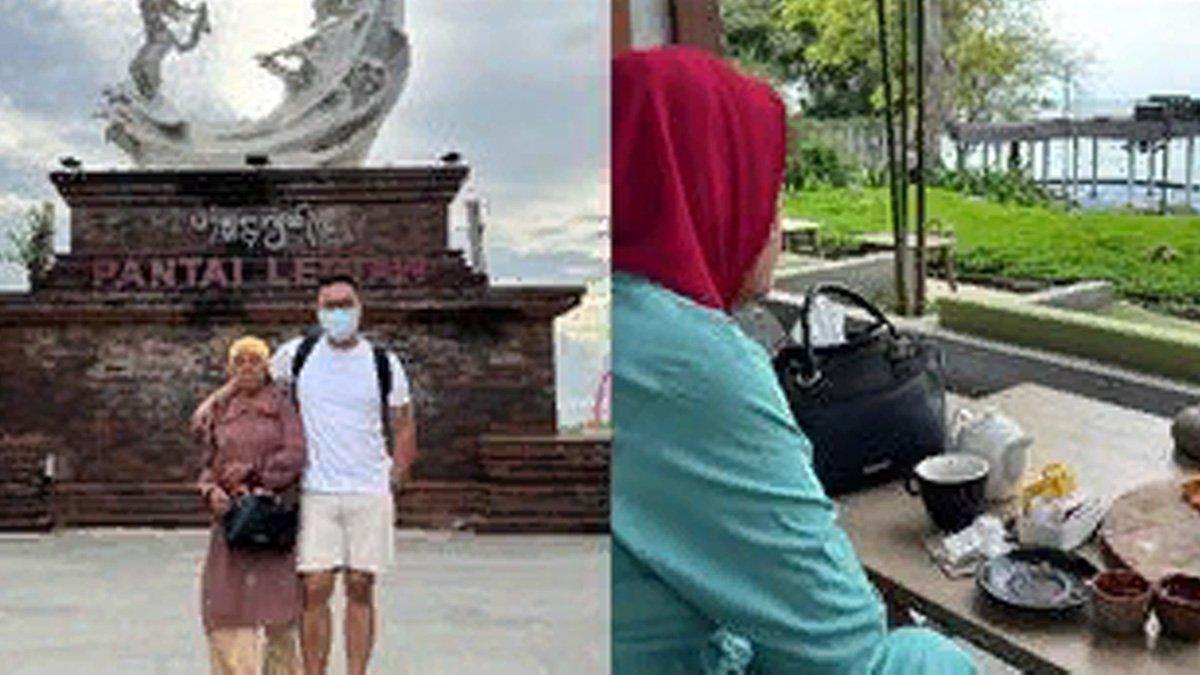 viral anak yang mengajak ibunya liburan berdua bikin haru.