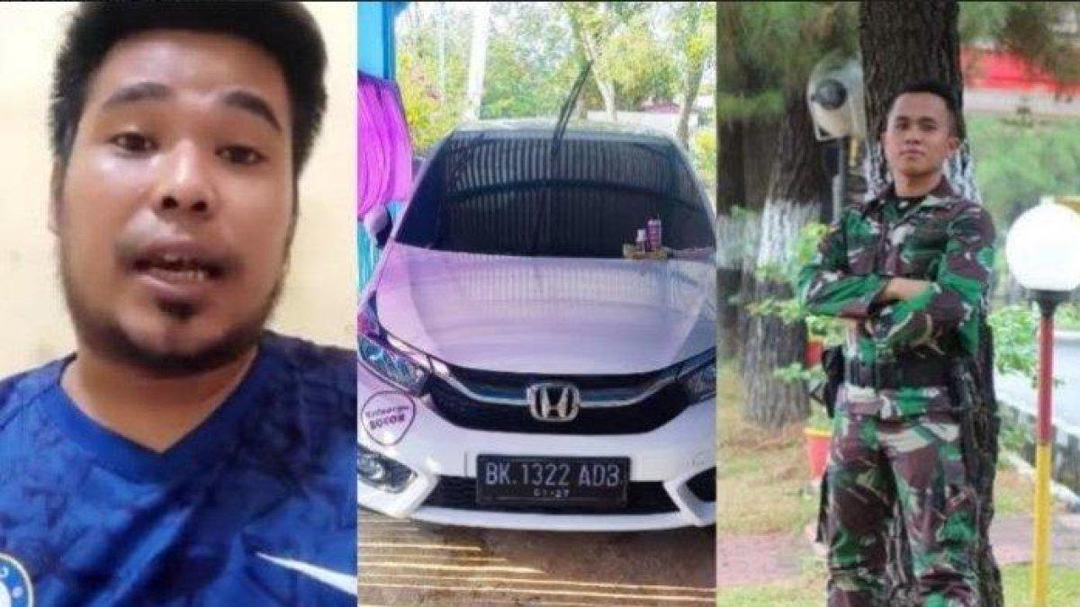 Viral driver taksi online mengaku mobilnya dilarikan oleh oknum TNI.