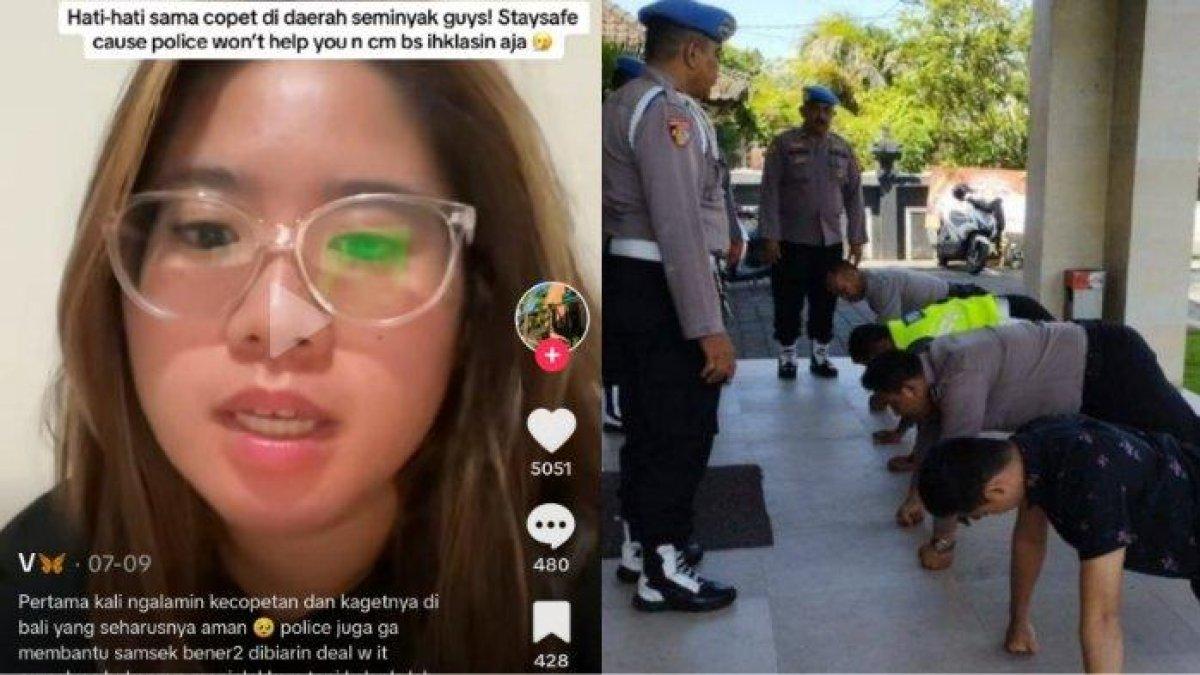 Viral empat oknum Polisi dihukum push-up sebanyak 50 kali