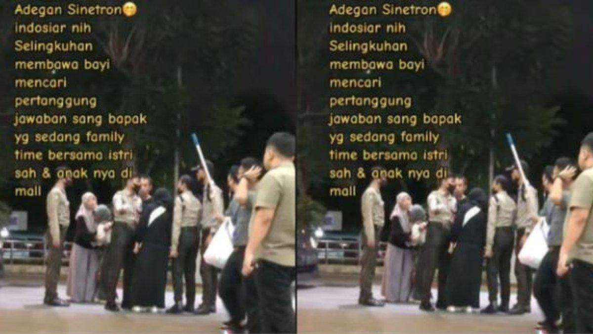 Viral pelakor labrak pacar di depan istri sah dan anaknya