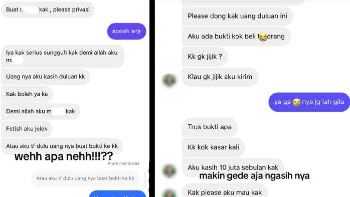 Viral di media sosial curhatan seorang wanita berinisial S yang mengaku mendapatkan pesan dari seseorang yang menawar fasesnya