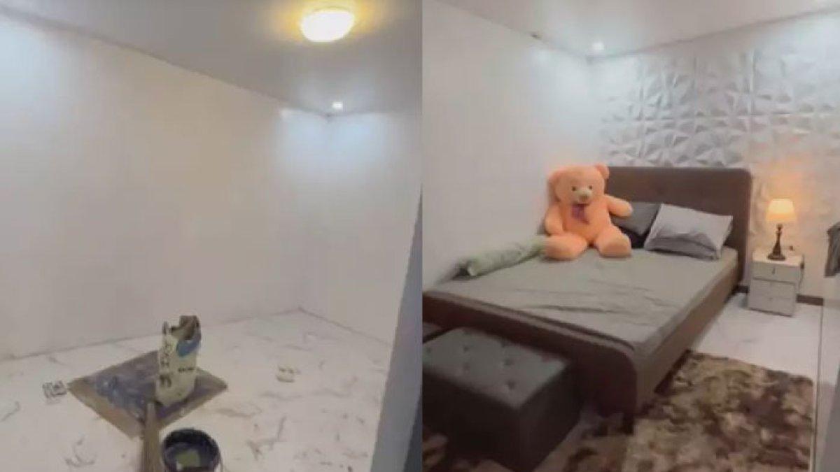 Wanita dapat hadiah renovasi kamar dari pacar