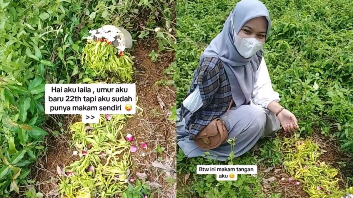 Kisah wanita sudah punya kuburan padahal masih hidup, ternyata makam untuk sebelah tangannya.