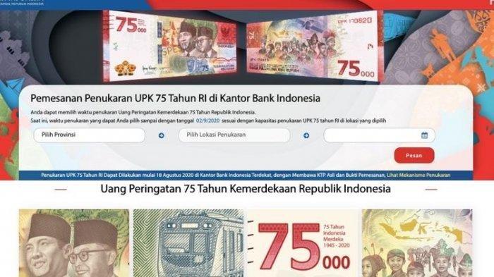 Jumlahnya Terbatas, Begini Cara Penukaran Uang Rp 75 Ribu Baru ...