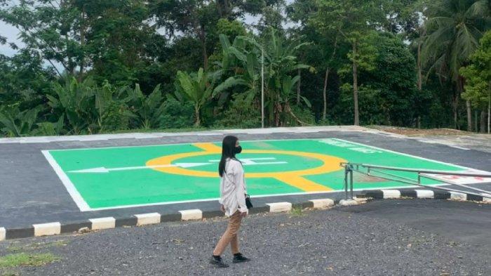 Suasana landasan helikopter di Puncak Mas, Sukadanaham, Bandar Lampung.