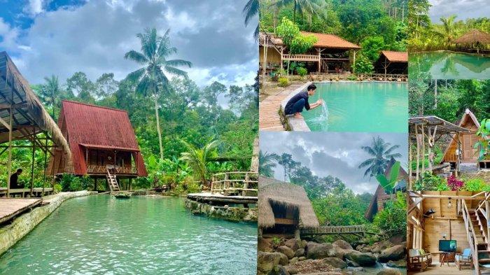 Suasana asri dan sejuk di tempat wisata Way Jernih, Batu Putuk, Kota Bandar Lampung.