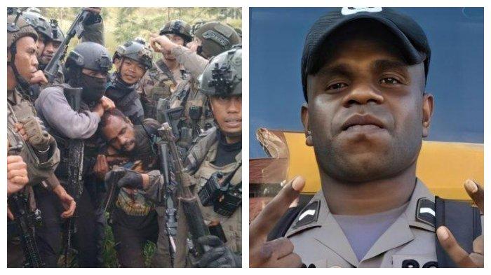 ASKE MABEL DITANGKAP - Kolase foto yang memperlihatkan penangkapan pimpinan KKB, Aske Mabel oleh Satuan Tugas (Satgas) Operasi Damai Cartenz, Rabu (19/2/2025) dan foto Aske Mabel saat masih berseragam polisi. Satgas Damai Cartenz menangkap Aske Mabel, pecatan Polri yang jadi pimpinan KKB di Kabupaten Yalimo. Ini daftar ulah yang pernah dilakukannya.