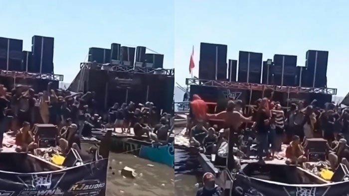 HOREG DI LAUT - Acara sound horeg di tengah laut Pasuruan menuai sorotan publik. Polairud Pasuruan bakal melakukan evaluasi terhadap kegiatan sound horeg tersebut. Mantan Menteri Kelautan dan Perikanan ikut berkomentar, berharap ditenggelamkan ombak pada Minggu (18/5/2025)