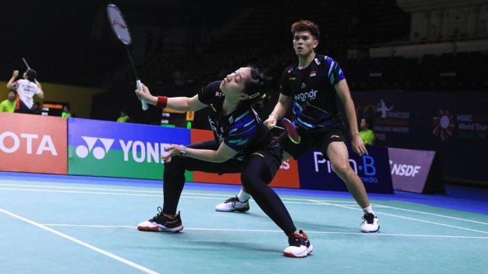 ADNAN/INDAH - Ganda campuran Indonesia, Adnan Maulana/Indah Cahya Sari Jamil ketika bertanding di Thailand Masters 2025 yang dihelat di Nimibutr Stadium, Bangkok, pada 29 Januari 2025.