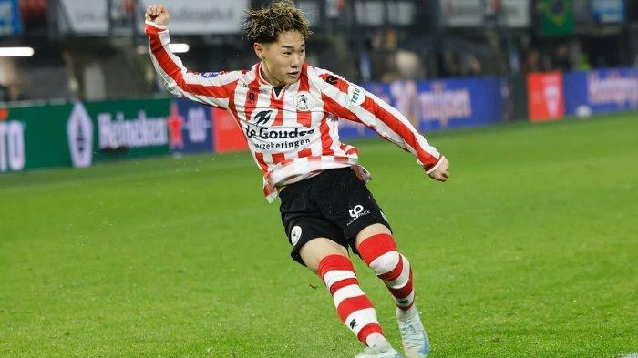 Aksi Shunsuke Mito saat berseragam Sparta Rotterdam di Liga Belanda