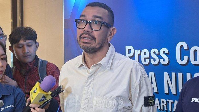 Anggota Komite Eksekutif (Exco) PSSI, Arya Sinulingga saat diwawancarai usai konferensi pers Liga Nusantara 2024-2025 di Menara Danareksa, Jakarta, Kamis (12/12/2024).