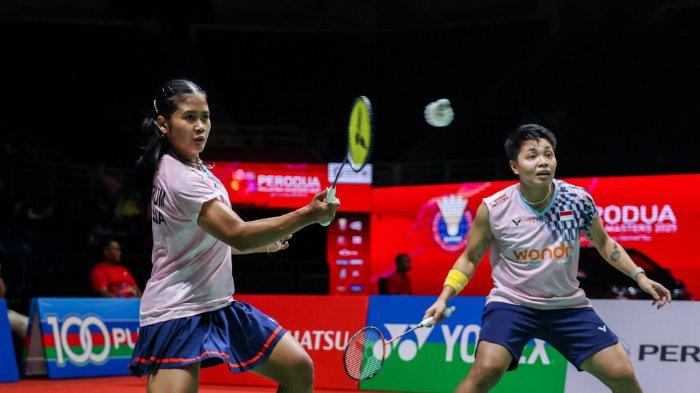 APRIYANI/FEBI - Ganda putri Indonesia, Apriyani Rahayu/Febi Setianingrum babak 32 besar Malaysia Masters 2025 melawan Li Yi Jing/Luo Xu Min (China) di Axiata Arena, pada 20 Mei 2025. (Foto: BWF)