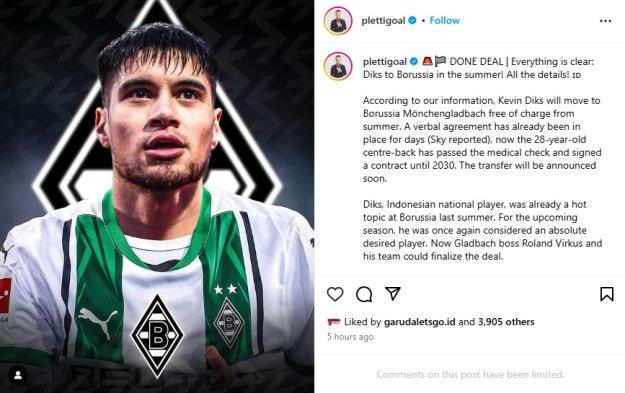 Bek Timnas Indonesia, Kevin Diks bakal gabung klub Liga Jerman Borussia Monchengladbach