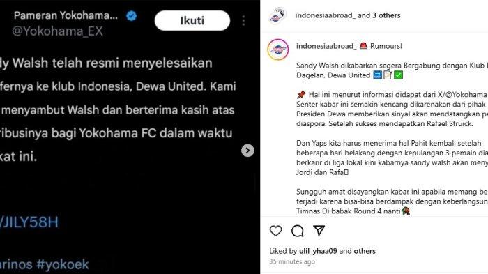 Bek kanan Timnas Indonesia, Sandy Walsh dikabarkan gabung Dewa United
