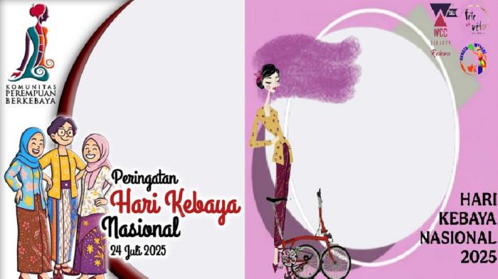 HARI KEBAYA NASIONAL - Berikut 30 twibbon Hari Kebaya Nasional 2025 yang dapat digunakan untuk update status di sosial media ataupun dikirimkan sebagai pesan. (Tangkap layar Twibbonize)