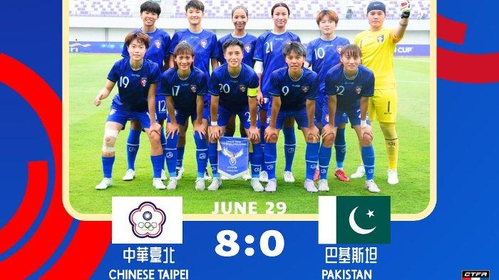 China Taipei menang telak 8-0 atas Pakistan di Kualifikasi Piala Asia Wanita 2026