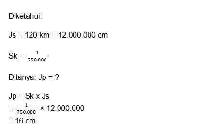 Contoh Soal Skala pada Peta No 2