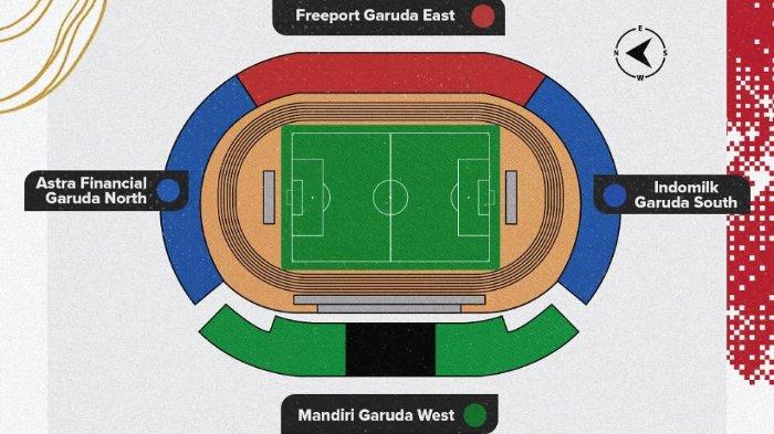 Contoh pembagian tempat duduk pada laga Timnas U20 Indonesia di Challenge Series 2025