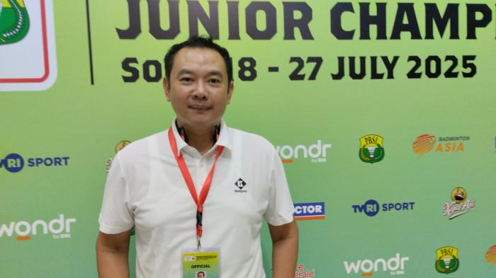 PR SETELAH BAJC - Kepala Bidang Pembinaan dan Prestasi PP PBSI, Eng Hian saat ditemui Tribunnews di Gor Indoor Manahan Solo,  Minggu (27/7/2025). Eng Hian menyoroti prestasi Badminton Indonesia di Turnamen Badminton Asia Junior Championships (BAJC) 2025.