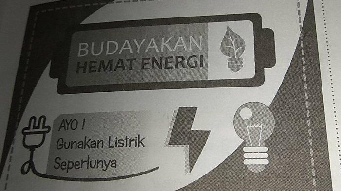 SOAL US - Gambar poster hemat listrik yang diambil dari brainly.co.id, Selasa (25/3/2025).