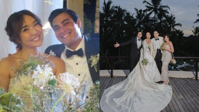 GISEL DAN CINTA BRIAN - Kebersamaan penyanyi Gisella Anastasia atau Gisel dan aktor muda Cinta Brian saat menghadiri pernikahan Luna Maya dan Maxime Bouttier di Ubud, Bali, pada Kamis (8/5/2025). 