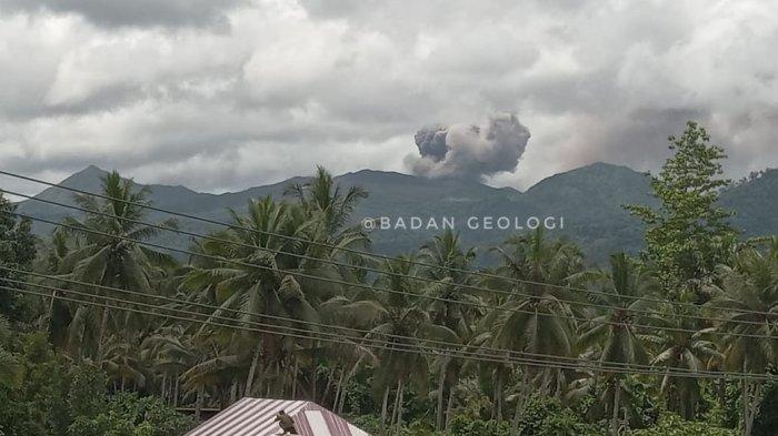 GUNUNG DUKONO ERUPSI - Gunung Dukono di Halmahera Utara, Maluku Utara kembali erupsi, Minggu (9/3/2025) pukul 11:25 WIT. Erupsi tersebut melontarkan abu vulkanik setinggi 1.000 meter di atas puncak.