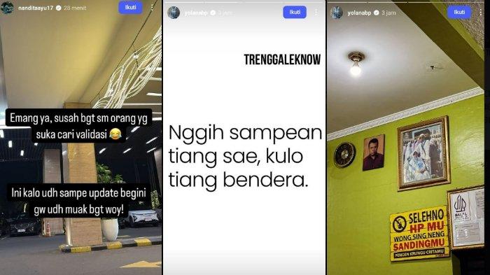 Instastory dari pemain Pertamina Enduro, Nandita Ayu