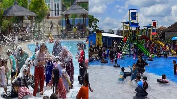 MANDI SALJU - Wahana di Janti Park berupa mandi salju dan perosotan diambil dari Instagram @jantipark.klaten.