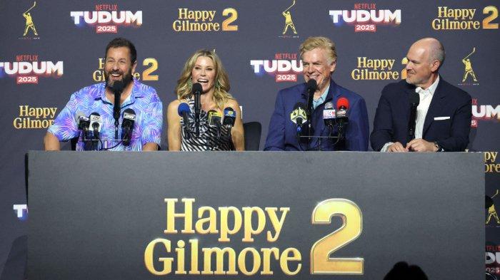 NETFLIX TUDUM 2025 - Jumpa Pers Bintang Film Happy Gilmore 2 di Netflix Tudum 2025: The Live Event, Senin (1/6/2025).