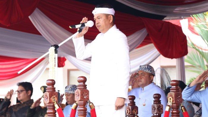 KDM PERINGATI HJB - Gubernur Jawa Barat Kang Dedi Mulyadi (KDM) memimpin upacara peringatan Hari Jadi Bogor (HJB) ke-543, di Lapangan Tegar Beriman, Cibinong, Selasa (3/6/2025).