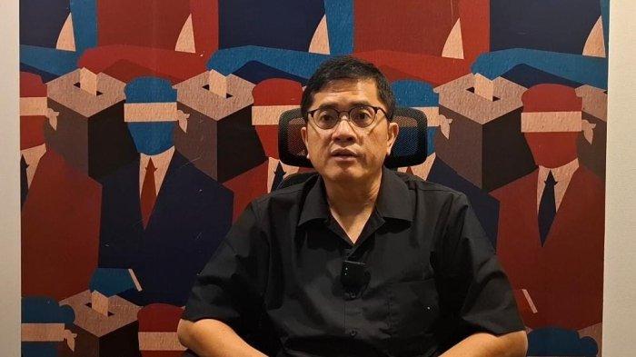 PEMILIHAN KETUM PSI - Ketua Steering Committee Kongres Partai Solidaritas Indonesia (PSI) Andy Budiman saat ditemui di Basecamp Sekretariat DPP PSI, Tanah Abang, Jakarta Pusat, pada Selasa (15/7/2025). Andy mengungkapkan saat ini perolehan suara calon Ketua Umum PSI petahana, Kaesang Pangarep, mengungguli kandidat lainnya.