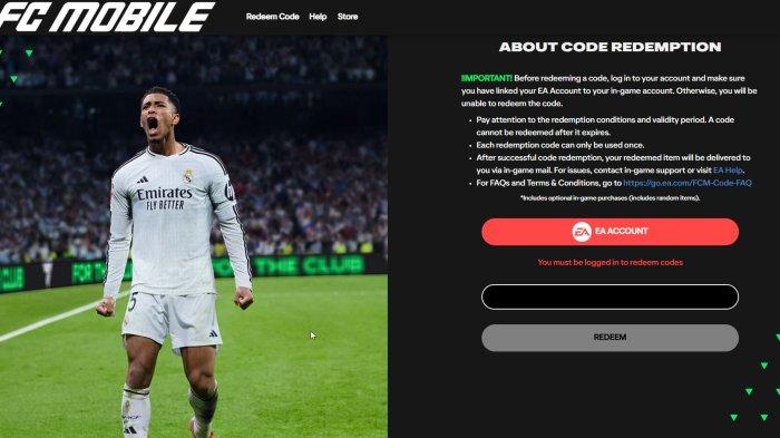 KODE REDEEM FCM - Website penukaran Kode Redeem FC Mobile Aktif diunduh Senin (1/7/2025).