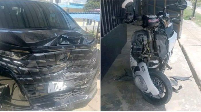 Kondisi Toyota Alphard dan Scoopy setelah adu banteng