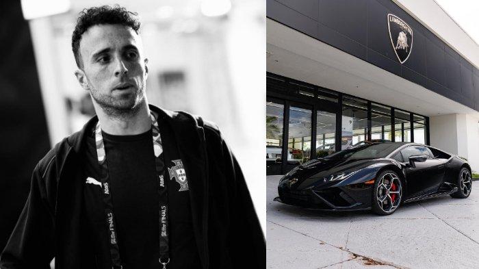 LAMBORGHINI DIOGO JOTA - Kolase foto mobil Lamborghini model Huracan dan foto Diogo Jota yang diunduh pada Kamis (3/7/2025). Berikut adalah spesifikasi mobil Lamborghini Huracan yang diduga ditumpangi oleh Diogo Jota dalam kecelakaan maut yang merenggut nyawanya kamis dini hari ini,