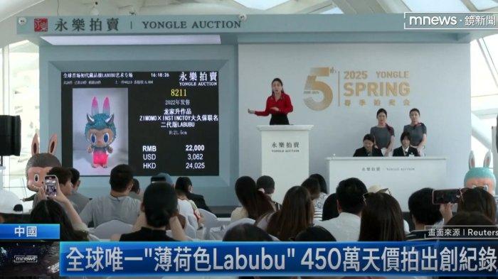 Boneka Labubu Termahal di Dunia Terjual dengan Harga Rp 2,4 Miliar