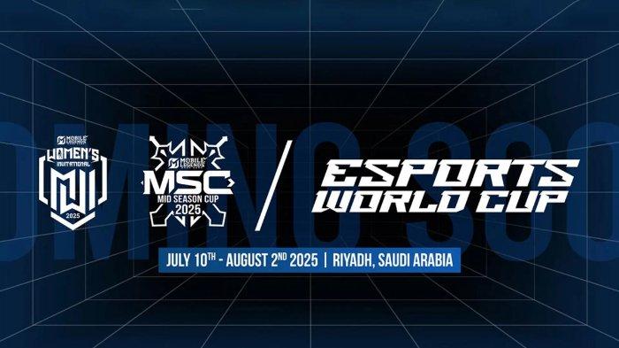 MSC DAN MWI - Mid Season Cup (MSC) 2025 dan MLBB Women's Invitational (MWI) 2025 akan dipertandingkan di Esports World Cup 2025 di Riyadh, Arab Saudi.