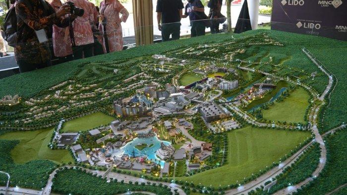 MAKET KEK LIDO - Maket Kawasan Ekonomi Khusus (KEK) Lido yang digarap MNC Land di Desa Watesjaya, Kecamatan Cigombong, Kabupaten Bogor, Jawa Barat. Pada 6 Februari 2025, Kementerian Lingkungan Hidup (KLH) menyegel proyek KEK Lido tersebut usai menemukan pelanggaran aktivitas pembangunan tak sesuai dokumen lingkungan hingga pendangkalan dan penyempitan danau Lido di proyek tersebut.