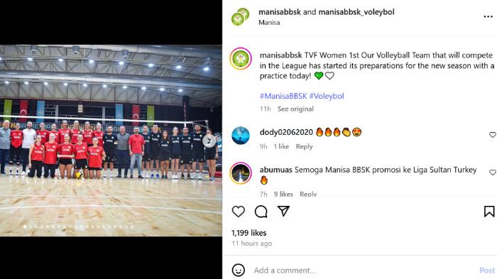 MANISA BBSK LATIHAN - Klub baru Megawati Hangestri, Manisa BBSK,menggelar latihan perdana jelang bergulirnya Kadinlar 1 Ligi 2025/2026 atau kasta kedua Liga Voli Turki.