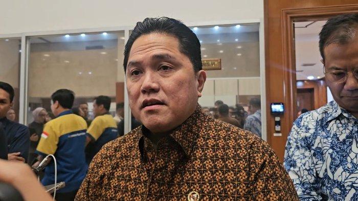 DIRUT BARU BULOG - Menteri Badan Usaha Milik Negara (BUMN) Erick Thohir ketika ditemui di Kompleks Parlemen, Senayan, Jakarta, Selasa (18/7/2025). Ia mengungkap sudah ada direktur utama (dirut) baru Perum Bulog.
Dok: Endrapta Pramudhiaz